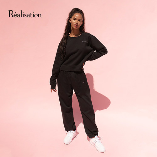 RealisationPar 卫裤纯色运动休闲秋季新品Black Sweatpants
