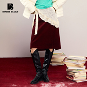 Bobbybecky美式 复古A字显瘦百搭灯芯绒半裙