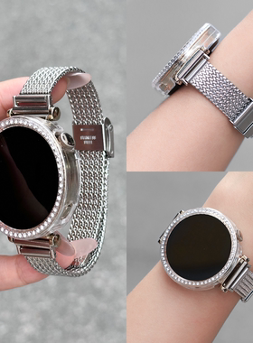 适用华为gt5表带麦穗磁吸款gt5pro手表带gt4卡扣金属表带watch gt6/3pro女新款时尚精致腕带41/42mm高级表链