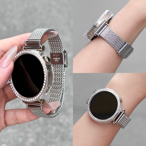 适用华为gt5表带麦穗磁吸款gt5pro手表带gt4卡扣金属表带watch gt6/3pro女新款时尚精致腕带41/42mm高级表链