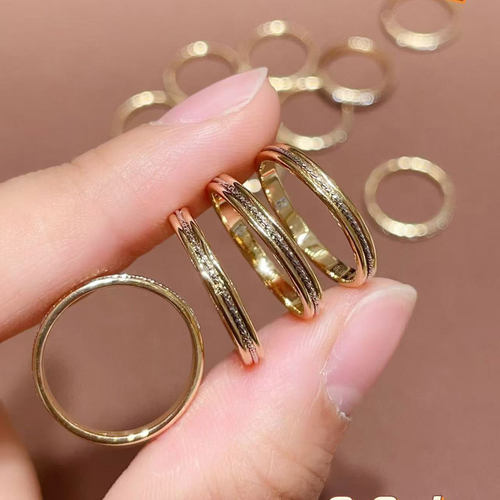 美梓珠18K金分色双色戒指