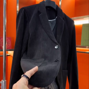 潮牌轻奢翻领长袖 纯色商务休闲开衫 西装 时尚 上衣 外套男士 秋冬新款