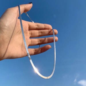 S925银银镀金女士锁骨链简约时尚