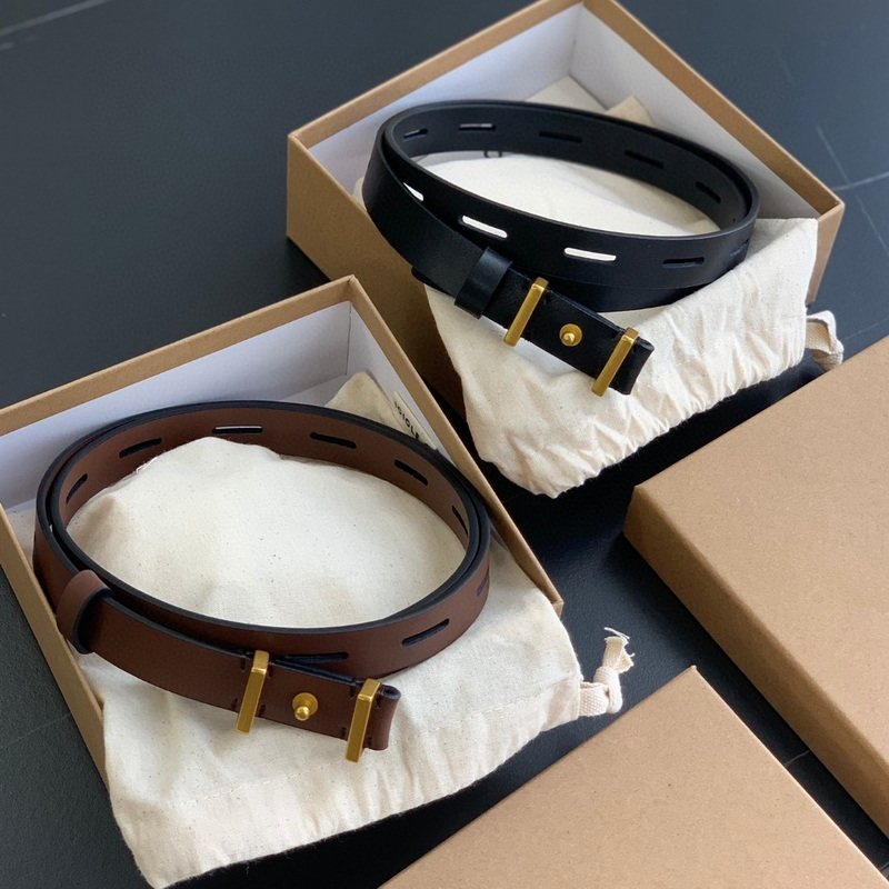 2024早秋光面牛皮腰带咖啡色黑色简约女士真皮皮带经典款配裙子09