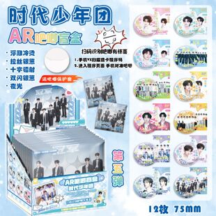 时代少年团吧唧盲盒一整盒周边浮雕镭射AR夜光徽章谷子物料套盒