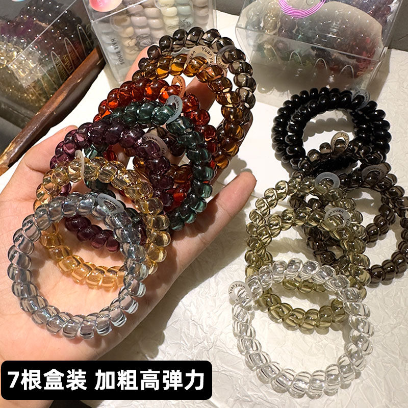 大号电话线发圈黑色加粗头绳女扎头发高马尾橡皮筋高弹力发绳皮套,饰品/流行首饰/时尚饰品新,发饰,淘宝优惠券,粉丝福利购,淘宝优惠卷