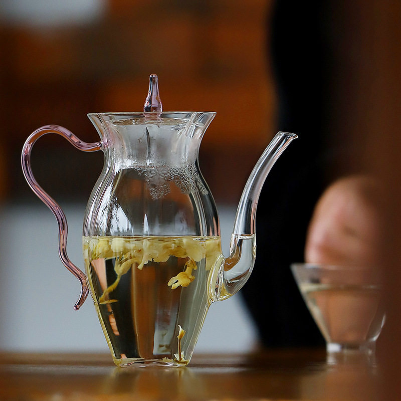 绿茶壶水仙紫砂手工耐高温泡茶壶玻璃壶茶水分离茶具耐热玻璃冲泡