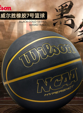 Wilson威尔胜篮球NCAA黑金室外水泥地耐磨橡胶学生7号篮球
