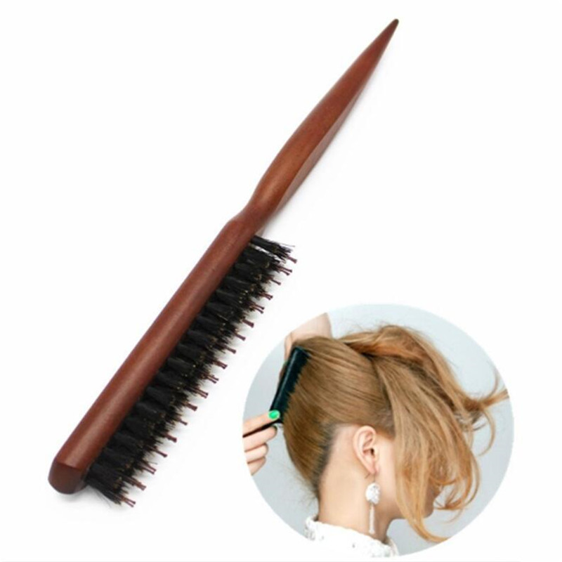 Professional Salon Teasing Back Hair Brushes Boar Bristle Wo