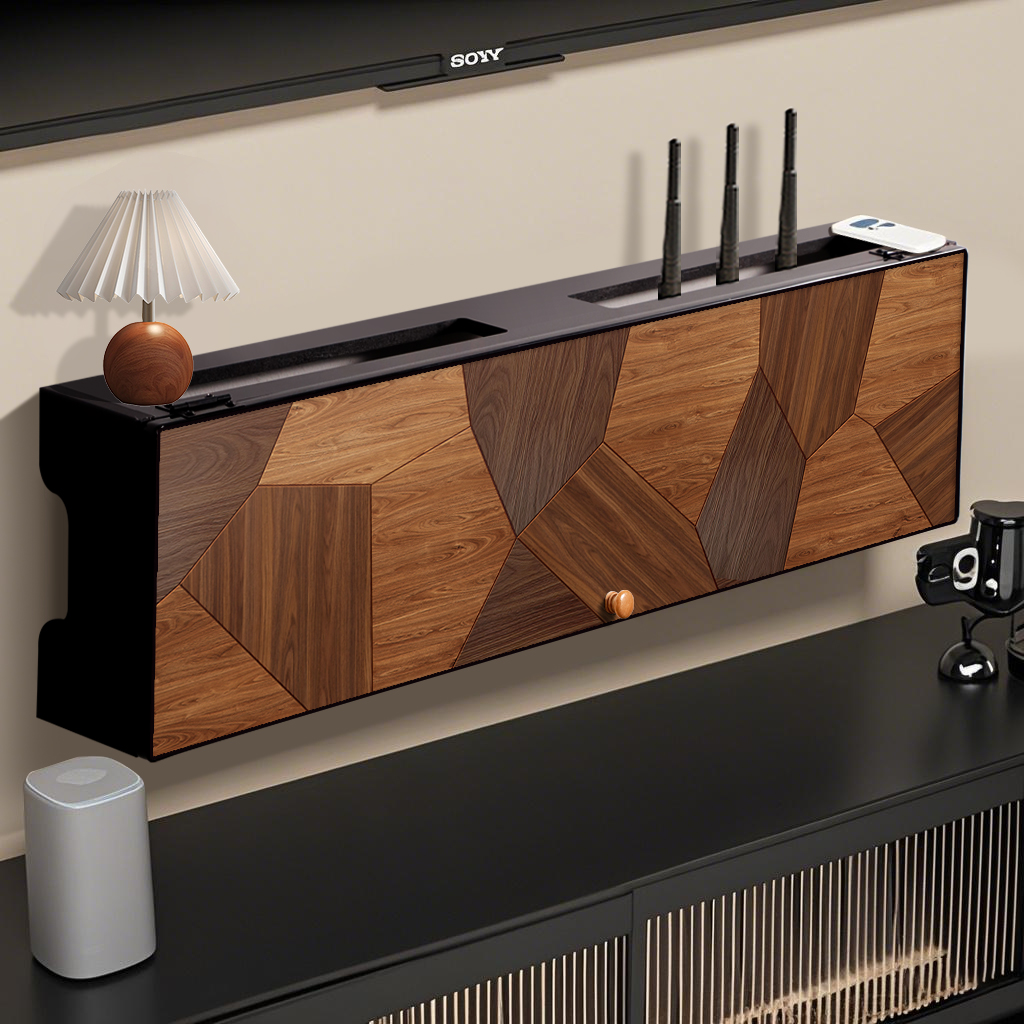 路由器收纳盒电视柜机顶盒放置架