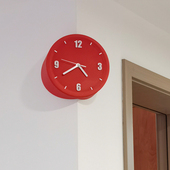 免打孔转角时钟客厅高级感数字钟表纯色现代ins艺术遮挡静音挂钟