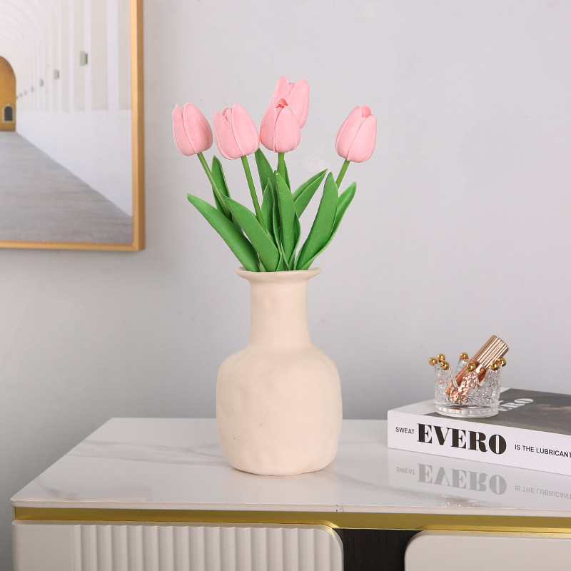 郁金香仿真花高档客厅餐桌花艺装饰摆设室内卧室假花花束花瓶摆件,家居饰品,仿真花/假花,淘宝优惠券,粉丝福利购,淘宝优惠卷