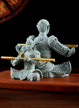 孙悟空孙悟空战神佛猴装饰桌面小茶宠物装饰假山盆景鱼缸景观美化