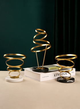 现代抽象艺术摆件高级感家居酒柜装饰品客厅电视柜轻奢高档摆设