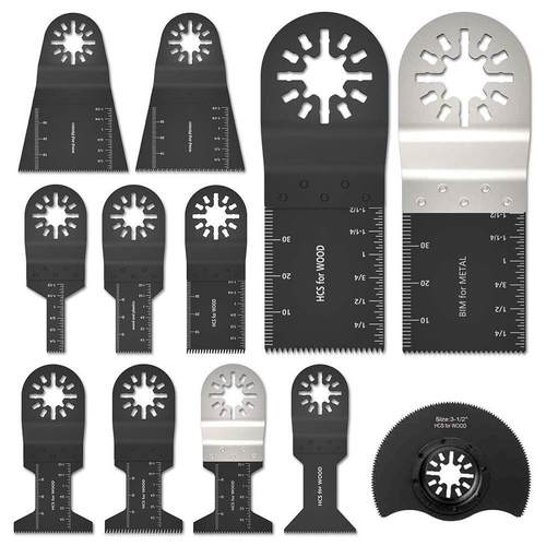 12片万用宝多功能机修边机锯片木工摆动配件 闭合孔接头