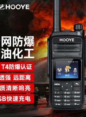 豪艺（HOOYE）公网防爆HE600EX对讲机全国通不限距离4G插卡户外