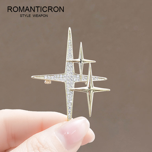 胸针男西装大衣高档个性大号星星轻奢大牌徽章设计感小众别针配饰