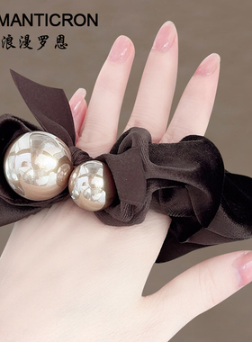 发圈大肠头绳网红2024新款气质高弹力绑头发女头花秋冬丝绒肠圈