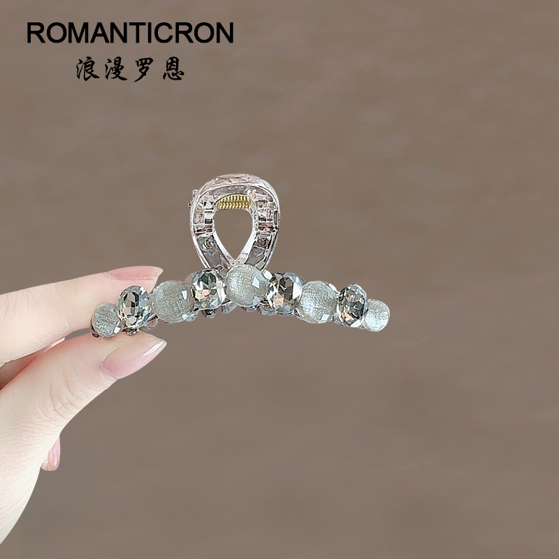 抓夹短发尴尬期发量少盘发好看的高级感透明发抓夏天2025爆款发夹