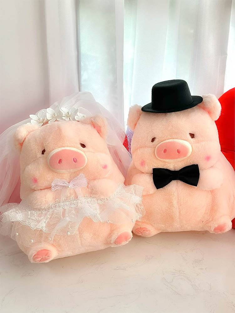全糖喜品压床娃娃一对结婚用品抱枕婚房布置新婚庆公仔礼物送新人