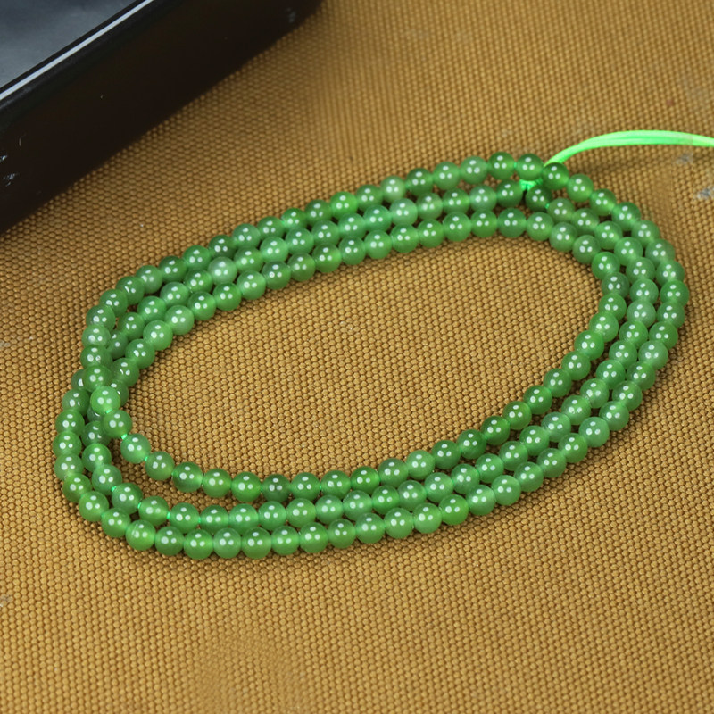 新疆和田玉碧玉菠菜绿4mm手链玉石羊脂玉挂饰项链男女款多圈手串,珠宝/钻石/翡翠,手饰,淘宝优惠券,粉丝福利购,淘宝优惠卷