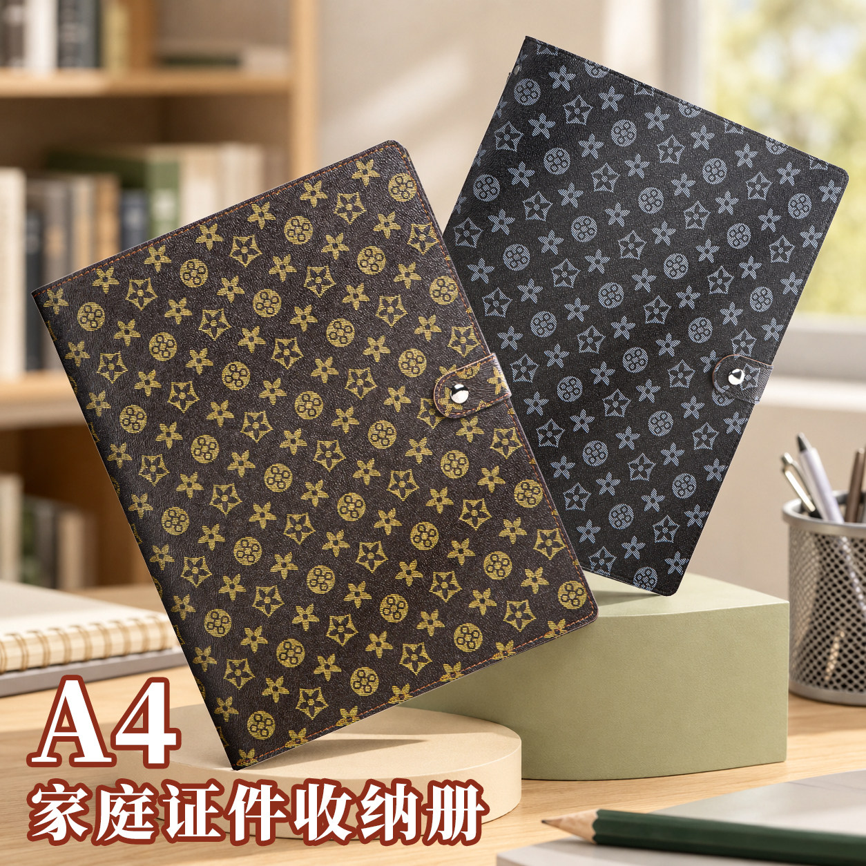 家庭证件收纳包软皮大容量活页资料册存单夹证书票据档案册护照结婚证户口本收纳包疫苗证宝宝出生证明收纳册