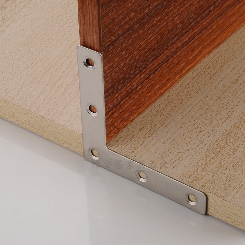 角码不锈钢l型连接件加固T型木工纱窗角铁五金家具直角桌椅淳枫