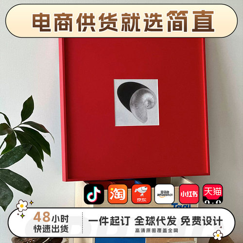 红色极简高级感客厅装饰画现代北欧抽象背景墙艺术画卧室挂画壁画