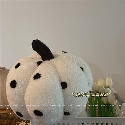 北欧网红软萌圆形小南瓜抱枕沙发客厅立体腰靠办公室卧室波点