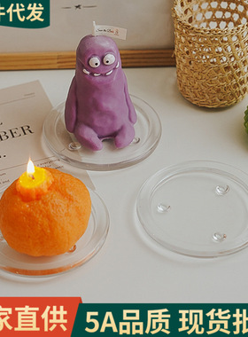 香薰蜡烛托盘圆形底座香氛伴手礼配件创意家居摆件造型蜡烛台