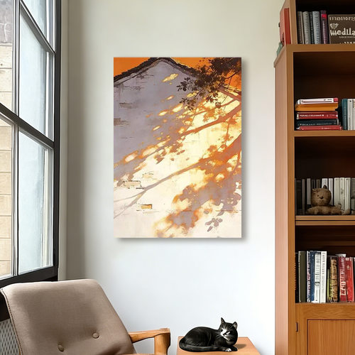 法式风光影装饰画现代简约客厅玄关挂画酒店民宿艺术壁画可定制