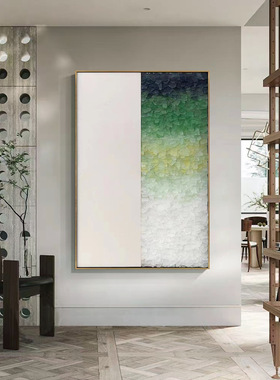 现代轻奢立体海波璃客厅沙发背景墙抽象手工拼贴挂画玄关艺术壁饰