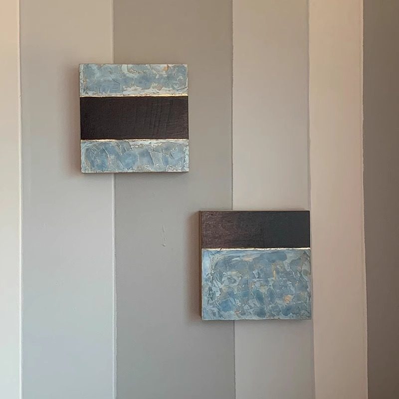 现代简约风客厅餐边柜装饰画轻奢高级感餐厅玄关柜背景墙组合挂画