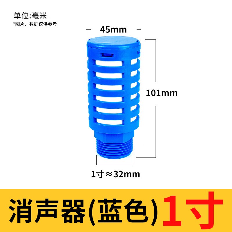 气动全铜消音声器排气电磁r阀气缸平头长头节流降噪可调BSL-02/04