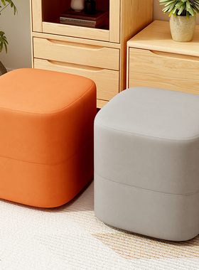 小凳子家用矮凳高级感猫抓皮小板凳结实耐用凳子换鞋凳客厅沙发凳