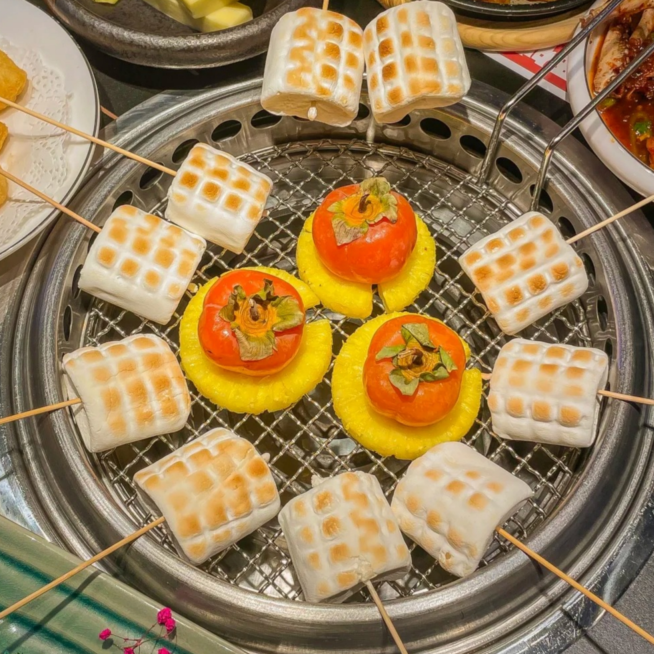 围炉煮茶食材炭烤棉花糖可以烤着吃的棉花糖户外露营烧烤原材料包