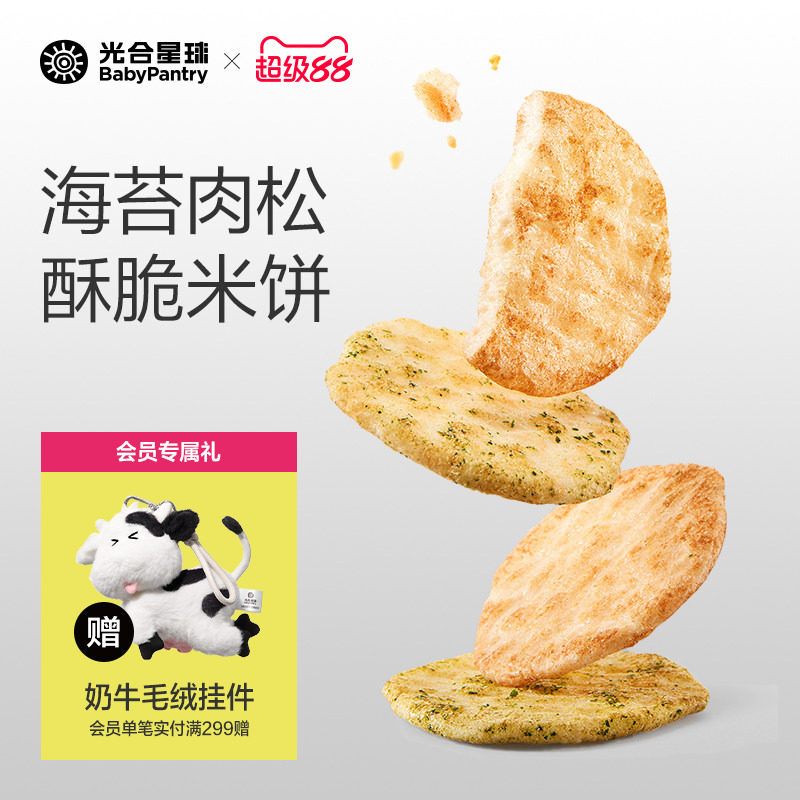 大包装10片海苔肉松米饼宝宝零食
