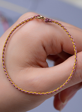 本命年幸运小红绳手链女生极细