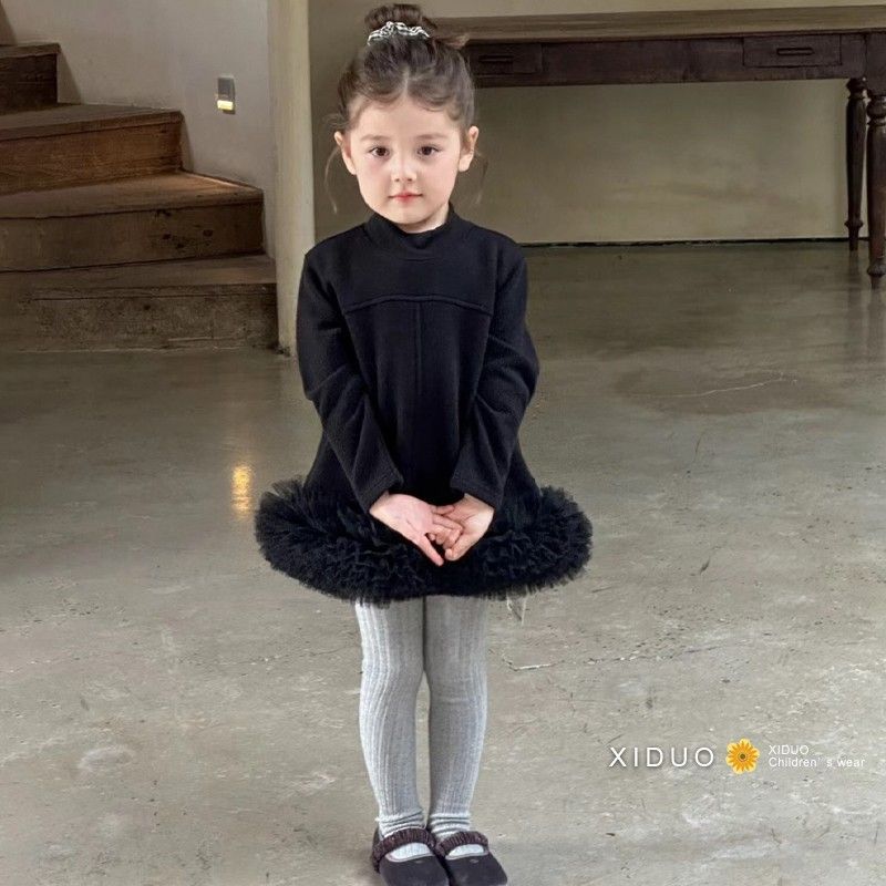 韩国女童气质公主裙秋冬款宝宝