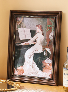 美式大画框美式复古框架相框挂墙20寸16寸4kA3油画框装裱定做尺寸