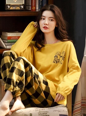Women Cotton Pajamas Set Cute Cartoon Homewear Home Clothes