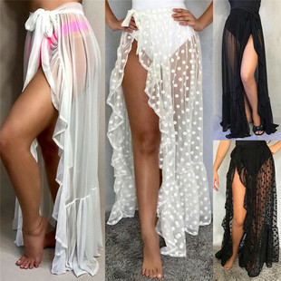 Sexy Women Mesh Sheer Beach Bikini Cover Ups Vacation Sunscr