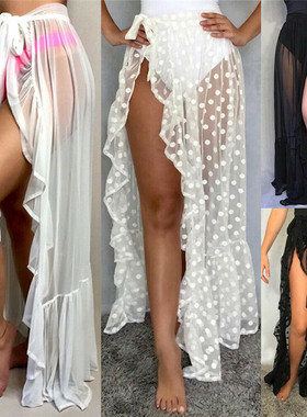 Sexy Women Mesh Sheer Beach Bikini Cover Ups Vacation Sunscr