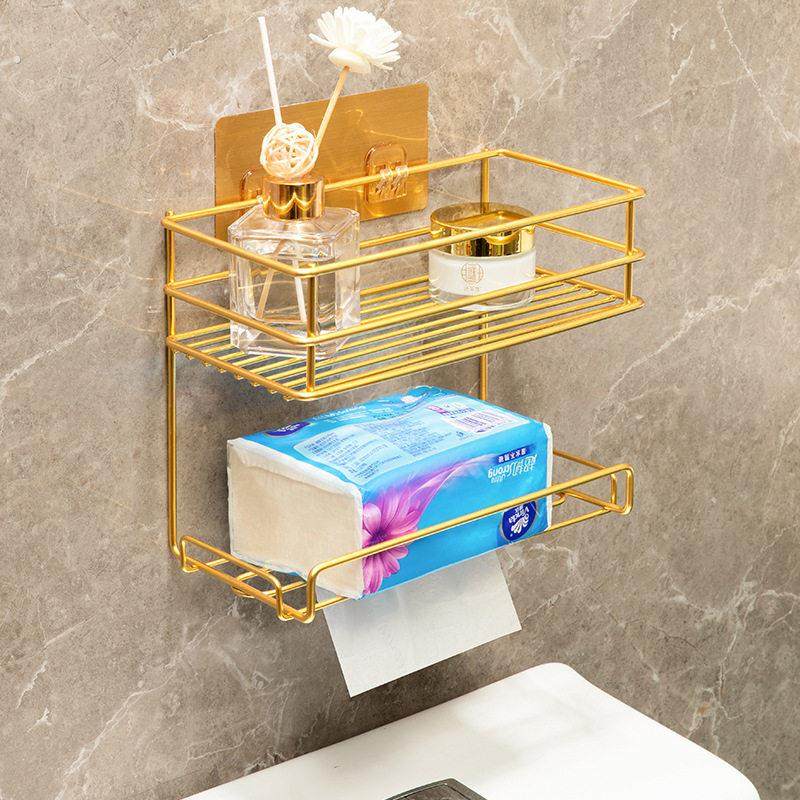 卫生间洗漱置物架壁挂式免打孔浴室马桶墙上轻奢洗手脸台纸巾收纳,家装主材,卫浴置物架,淘宝优惠券,粉丝福利购,淘宝优惠卷