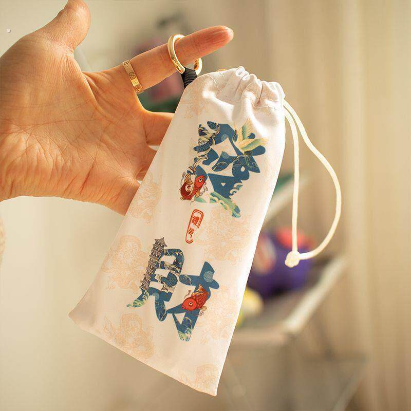 眼镜袋中国风便携可挂眼镜布袋子抽绳束口收纳手机袋太阳眼镜袋