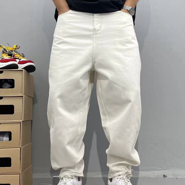 嘉丽德汇复古嘻哈萝卜裤牛仔裤