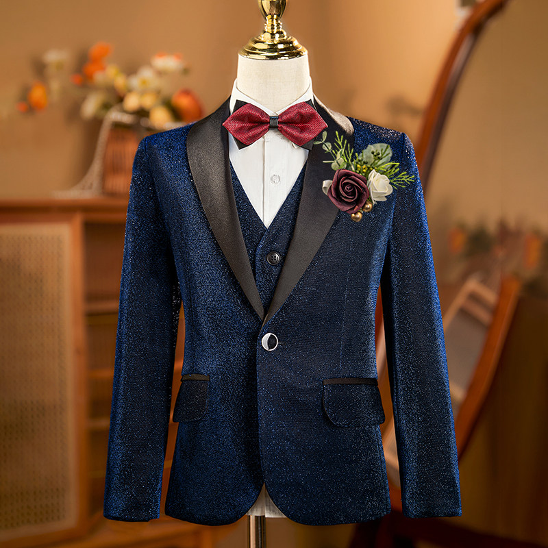 亮片男童小西服套装晚会主持人儿童礼服走秀藏青色西装钢琴演出服,童装/婴儿装/亲子装,西服/小西装,淘宝优惠券,粉丝福利购,淘宝优惠卷