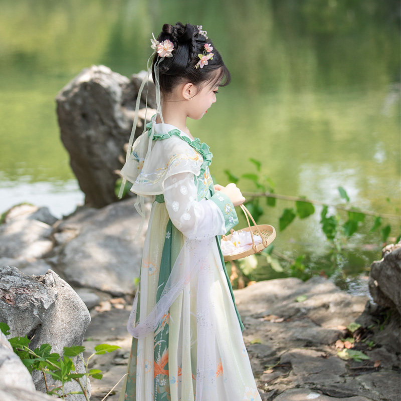 高品质暮汉女童汉服襦裙古装汉服