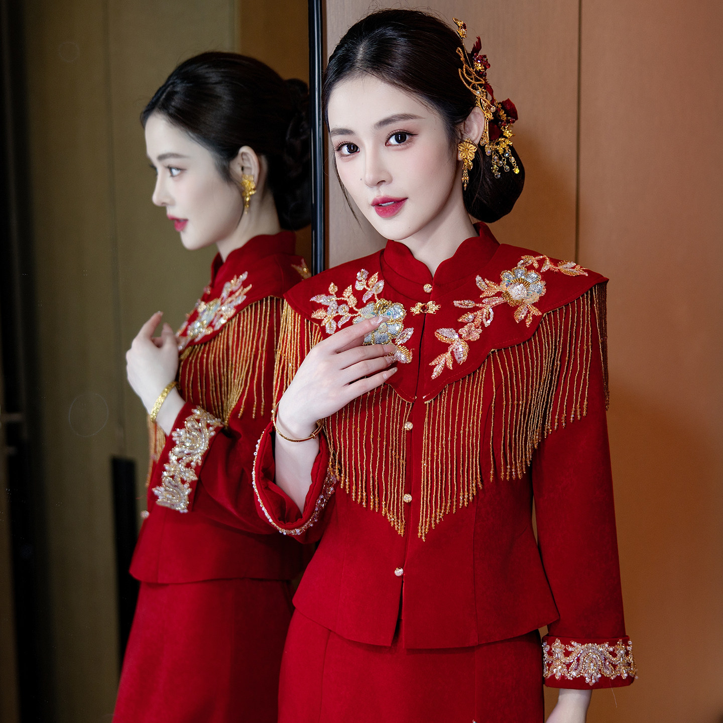 新娘婚服结婚礼服中式婚礼高端嫁衣秀禾服回门2026新款订婚敬酒服