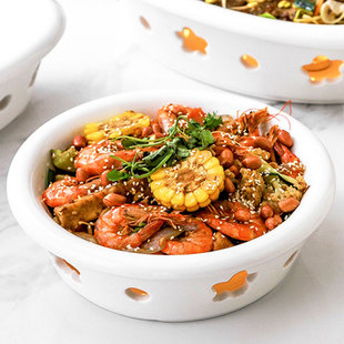 蜡烛加热陶瓷炉干锅家用锅酒店专用锅具保温商用酒精炉小火锅0577